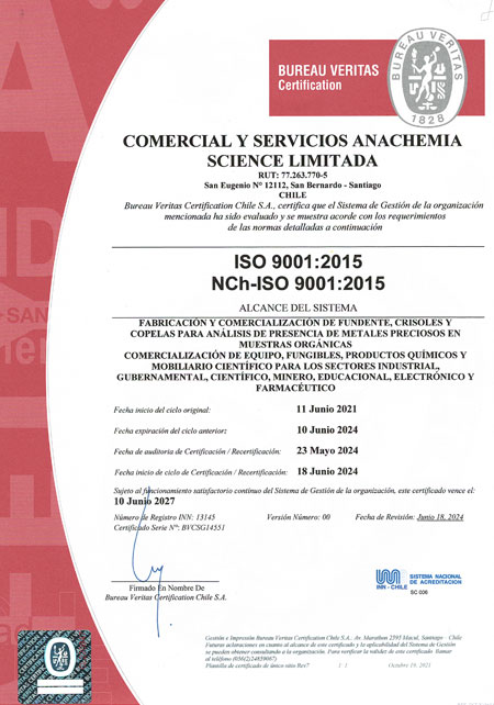 Certificacion ISO 9001:2015